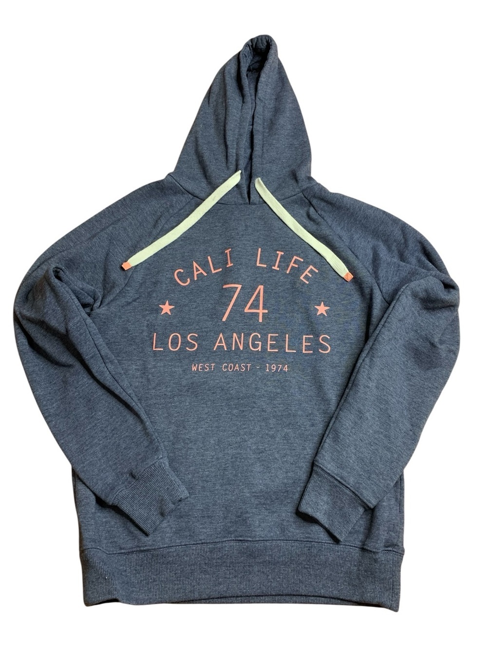 Cotton On Cali Life 74 Los Angeles Hoodie Grey Size Large